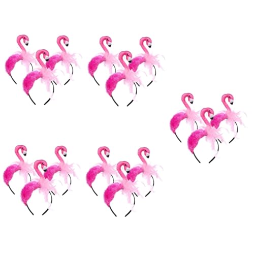 Cabilock 15 Stk Flamingo-Stirnband Haarband kinderkostüme party dekoration hair- flamingo mitgebsel lustiges Stirnband Flamingo-Kostüm Haarschmuck für Damen Stirnband für Frauen Samt von Cabilock