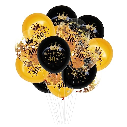 Cabilock 15st Geburtstag Luftballons Golddekor 40. Konfettiballons Geburtstagsdekoration Zum 40 Ballon Mit 40 Zahlen 40 Geburtstag Zubehör 40 Luftballons Für Geburtstagsfeiern Emulsion von Cabilock