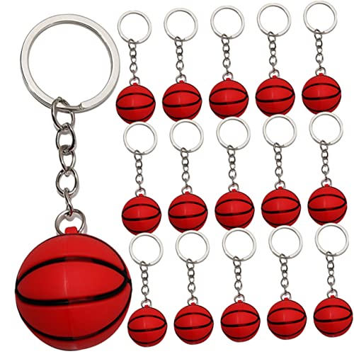 Cabilock 16 Teiliger Ball Schlüsselanhänger Mini Basketball Set Schlüsselanhänger Verschluss Kleiner Schlüsselanhänger Partygeschenke Füller Schläger Autozubehör Ballers von Cabilock