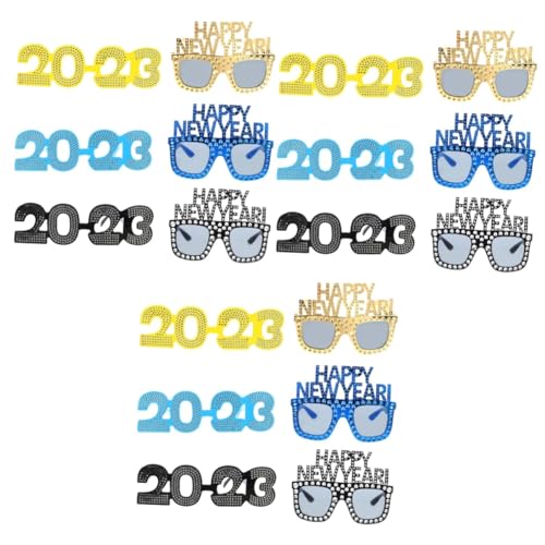 Cabilock 18 Stk 2023 Brille kinderferngläser leuchtbrillen glasees faschingsbrille funny glasses Dekor Brillengestelle neues jahr zubehör 2023 Partybevorzugung lustige Brille -Requisite von Cabilock