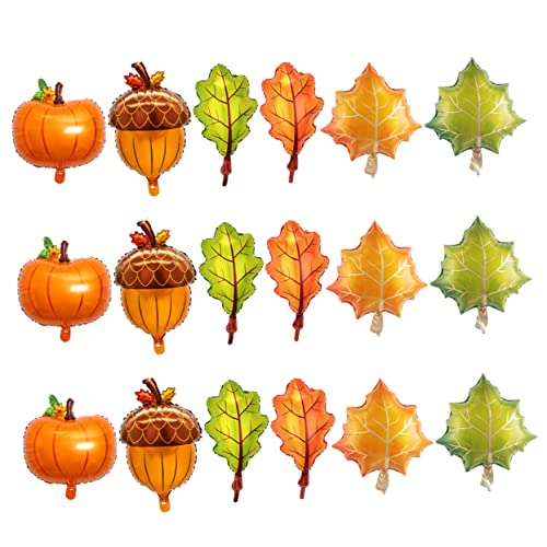 Cabilock 18 Stk Folienballons Herbstliche Außendekoration Ballonbogen Fallen Danksagungsballons Herbstluftballons Thanksgiving-ballonbogen Bannerdekorationen Ballonbogen-kit Aluminiumfolie von Cabilock