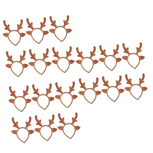 Cabilock 18 Stk Plüsch Haarband Rentier Haarreifen Rentier Weihnachtsschmuck party mitgebsel kinder kinderparty mitgebsel Tiara Weihnachtskopfbedeckung Weihnachts-Haarschmuck Geweih Statue von Cabilock