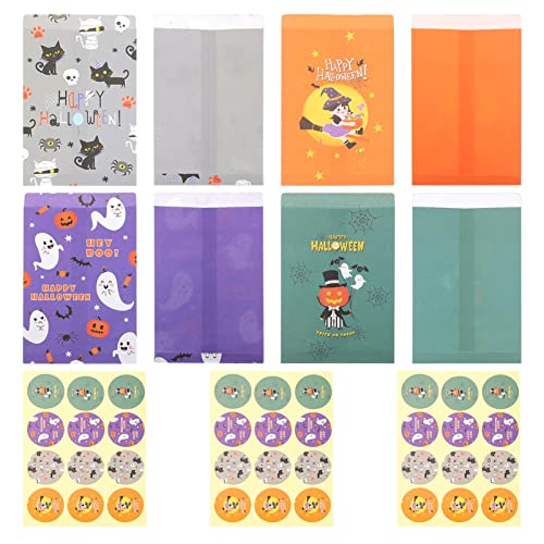 Cabilock 192 STK Halloween-Geschenktüte Halloween-Leckerlitüten aus Papier Partyzubehör Halloween Snacks Halloween naschen multifunktionale Papiertüte Multifunktions-Süßigkeitsbeutel von Cabilock