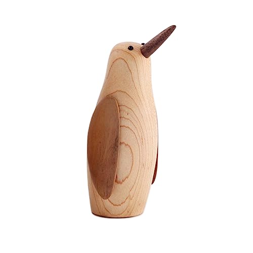 Cabilock 1Stk Desktop-Dekoration aus Holz schreibtischdeko Schreibtisch Dekoration bastelst Schreibtischauflage Desktop-Dekoration im europäischen Stil Holzornament Pinguin-Ornament Hölzern von Cabilock