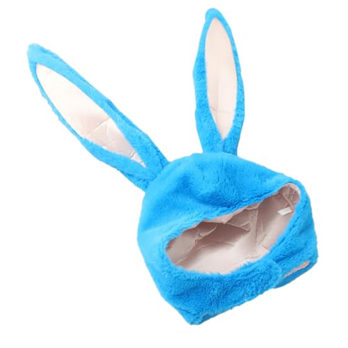 Cabilock 1Stk Hut mit Hasenohren ausgestopfter Hase Kaninchenkostüm Osterhasenmütze Kaninchenhüte Rosa Hut osterhasenkostüme easter bunny costume Neuheit Partyhut Lustiger Hut Plüsch Blue von Cabilock