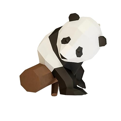 Cabilock 1Stk Ornament-Spielzeug 3D-Origami-Papier Tierpapiermodell Modell Spielzeug tierische dekorative Figur Desk Decoration Panda Decoration 3D geometrisches Origami 3D-Papiermodell von Cabilock