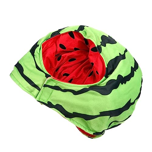 Cabilock 1Stk Wassermelonenhut neugeborener Hut Plüsch Kopfbedeckung lustige Mützen Kinder halloween kopfschmuck halloween kopfbedeckung Wassermelonen-Kopfschmuck Party-Kappe PP Baumwolle von Cabilock