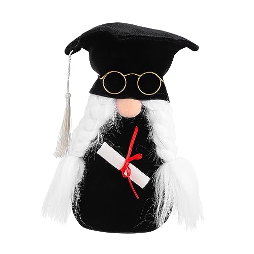 Cabilock 1pc Graduation GNOME Puppe Schwarz Weiß Plüsch Dekoration Für Party Supplies von Cabilock