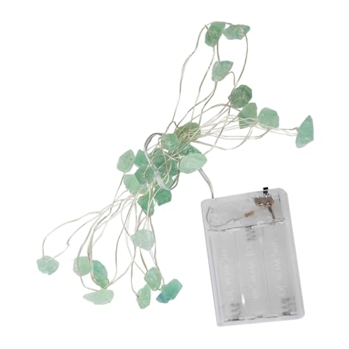 Cabilock 1stk Grüne Fluorit-lichterketten Baumschmuck Ornamente Traufe Girlande Pavillon Weihnachtsschmuck Netz Weihnachtsbeleuchtung Im Freien Weihnachtsbaum Naturstein Green von Cabilock