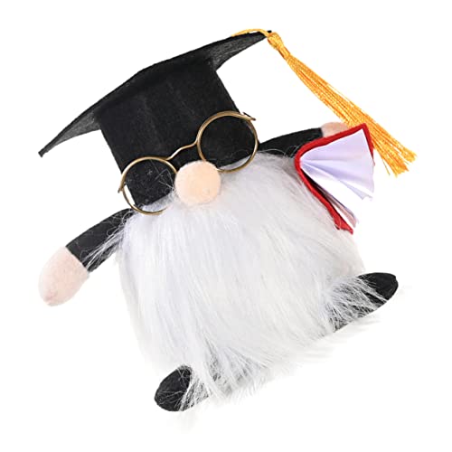 Cabilock 1stk Tragen Sie Eine Brille Rudolph GNOME Puppe Dekoration Abschluss-gnom-Puppe Die Filmpuppen Ornament Abschluss Plüschzwerg Bausatz Puppendeko Stoff von Cabilock