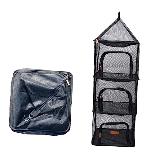 Cabilock 1stk Trocknendes Netz Camping Dish Mesh Bag H?ngendes Nahrungsnetz Im Freien Camping ?uter Netz Rack Campinggeschirr Camping H?ngen Netzkorb Gemüsetrockner Wasserkocher Faltbar von Cabilock