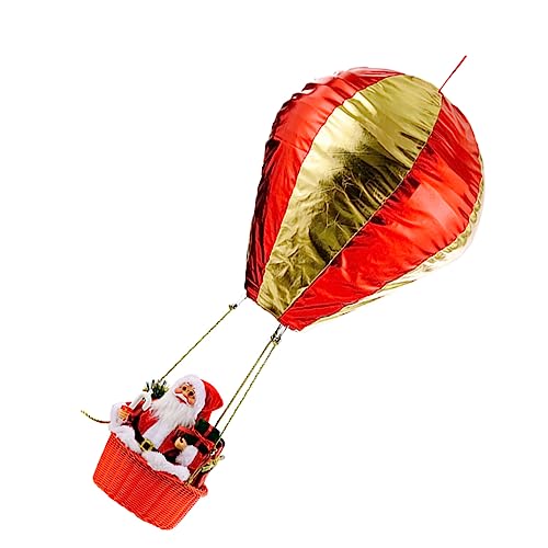 Cabilock 1stk Weihnachts-heißluftballon Heißluftballon Spielzeug Weihnachtsmann Baumschmuck Weihnachtsmann-dekoration Fallschirm Weihnachtsmann Figuren Decke Heiß Laternendekor Stoff von Cabilock