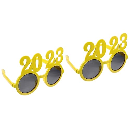 Cabilock 2 Paar 2023 Digitale Brille 2023 Brillenfassungen Sonnenbrille Masse Rund Um Sonnenbrillen Für Herren Tischdekoration Partynutzung Partyartikel Für Kinder Strumpffüller Stk von Cabilock