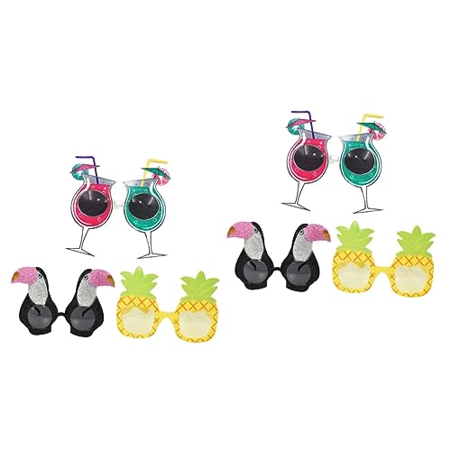 Cabilock 2 Sätze Lustige Brille Spaß Lustige Schnapsgläser Tierbrillen Partygläser Geschenkidee Party Decoration Witzige Brillen Ananas-gläser Partyzubehör Sommerparty-Brille 3 Stück * 2 von Cabilock