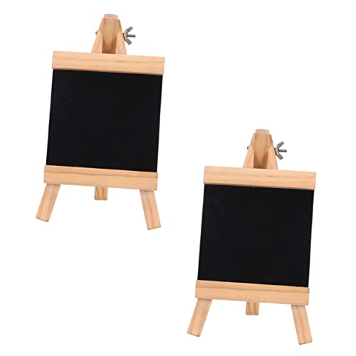 Cabilock 2 Sätze Tafel Whiteboard-staffelei Desktop-nachrichtenbrett Zeichenpad Kinder Write Board Memo Board Nachricht Zubehör Multifunktionales Messageboard-schild Holz Black 2 Stück * 2 von Cabilock