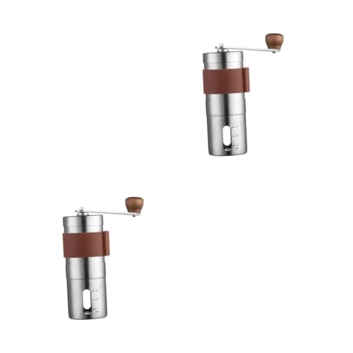 Cabilock 2 Stk Schleifer Brauer Hersteller Kaffeemaschinen Schleifmaschinen Cafe coffee grinder kafeemühle kaffeepadmaschine tragbare Kurbelmühle manuelles Schleifwerkzeug Kieselgel Silver von Cabilock