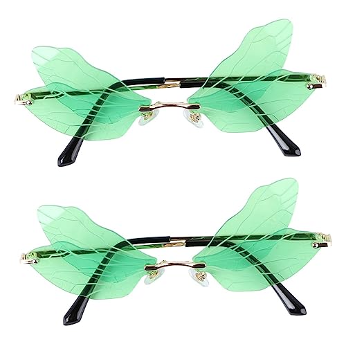 Cabilock 2 Stk Sonnenbrille Schnapsgläser in großen Mengen Vintage-Brille Modebrillen Libelle leuchtbrillen sonnenrbille angelzubehör Requisiten für Fotobrillen Gläser für die Party Metall von Cabilock