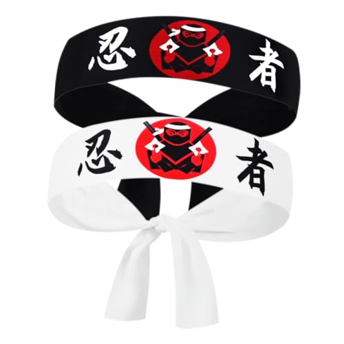 Cabilock 2 Stück Karate Und Stirnband Japanischer Sushi Chef Karate Hachimaki Stirnband Chef Stirnband Japanischer Chef Kopfschmuck Stirnband von Cabilock