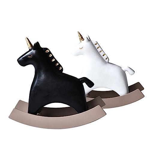 Cabilock 2 Stück Schüttelnde Einhorn Dekoration Desktop Dekoration Laune Dekoration Exquisite Dekoration Spielzeugauto Dekorationen Kidcraft Spielset Tischdekoration Einhorn von Cabilock