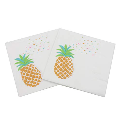 Cabilock 20 Blätter Cocktailservietten Aus Papier Ananas-papierservietten Servietten Aus Fruchtpapier Papierservietten Dekorativ Ananas-party-servietten Geschirrtücher Obst Hawaii Bankett von Cabilock