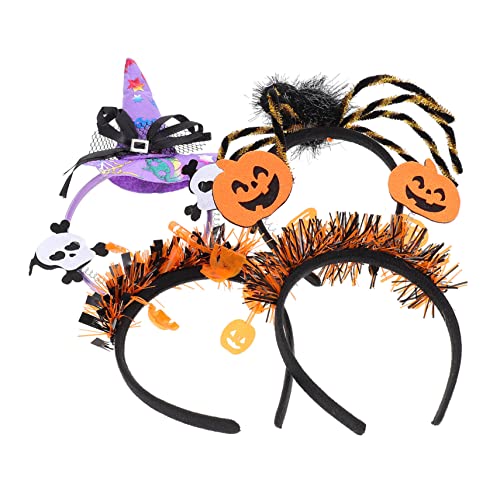 Cabilock 20 Stück Hexenschädel Stirnband Verziertes Stirnband Spinnen Stirnbänder Kinder Stirnbänder Geister Stirnbänder Halloween Kürbis Haarband Kinder Stirnbänder Für Cosplay von Cabilock