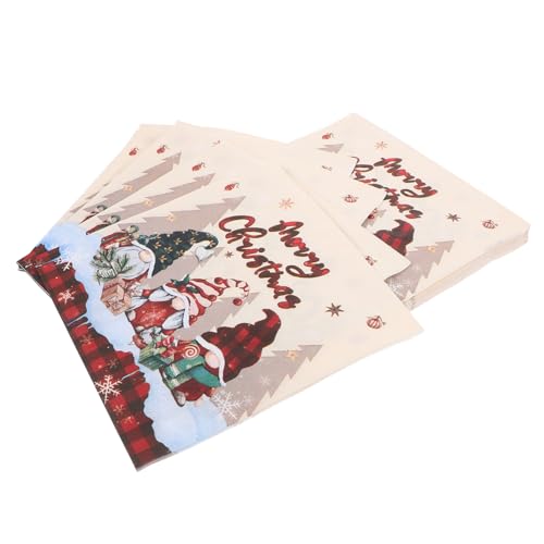 Cabilock 20 Stück Weihnachtsservietten Weihnachtskugel Gästepapierservietten Weihnachtsservietten Weihnachten Toilettenpapier Papier von Cabilock