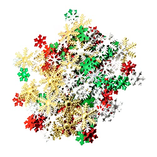 Cabilock 200st Weihnachtsdekoration Schneeflocken Krippendekor Krippenschmuck Weihnachtliche Tischstreusel Weihnachtskuchen Konfetti Tisch-weihnachtsdekorationen Partydekorationen Vlies von Cabilock