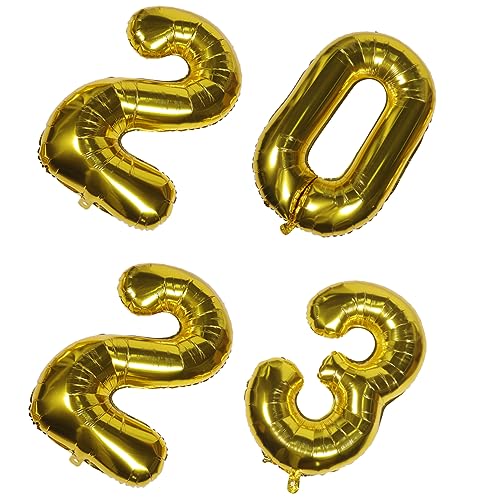 Cabilock 2023 Folienballon Set Goldene Neujahrs Ballon Deko Für Partys Feiern Und Jubiläen Ideal Für Neujahr Geburtstage Und Besondere Anlässe von Cabilock