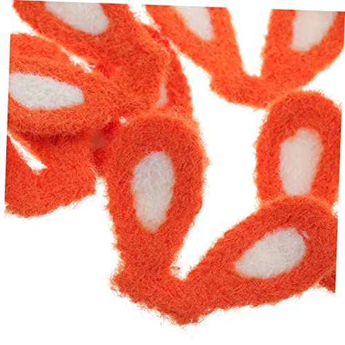 Cabilock 20St Hasenohren selber machen Schmuck Hasenohr Charme Kopfschmuck DIY Charme bunny ears bunny ohren Aber Klammer entzückendes Haarnadeldekor Hasenohr für Haarspange Stoff Orange von Cabilock