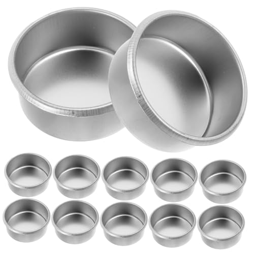 Cabilock 20St Kerze Leere Tasse Kerzendochte hoher Kerzenhalter Duftkerze Tasse Teelicht aus Zinn Living Room Decoration Party-mitgebsel dekorative Kerzenhalter Tasse für Kerze Eisen Silver von Cabilock