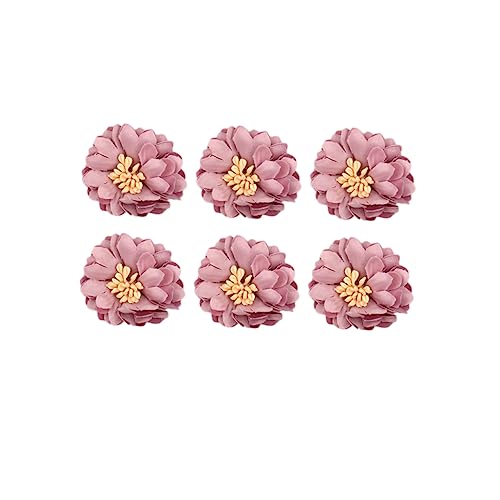 Cabilock 20st Blumenbeete Modellroller Stoff Blumendekor Blumenflecken Für Kleidung Blumenverzierungen Dekorative Patches Künstliche Blumenköpfe Blumenapplikationen Aus Stoff Violett von Cabilock