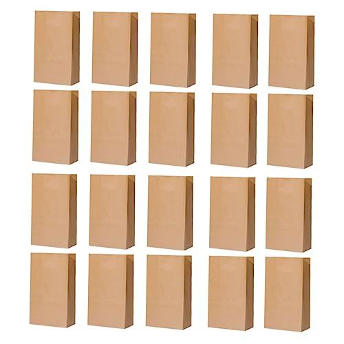 Cabilock 20st Tüte Aus Kraftpapier Tasche Beutel Cellophan Sparer Verpackung Versiegelung Sandwich Plätzchen Kühlschrank Brottüten Aus Papier Brottüten Backen Ölfeste Papiertüten Brown von Cabilock