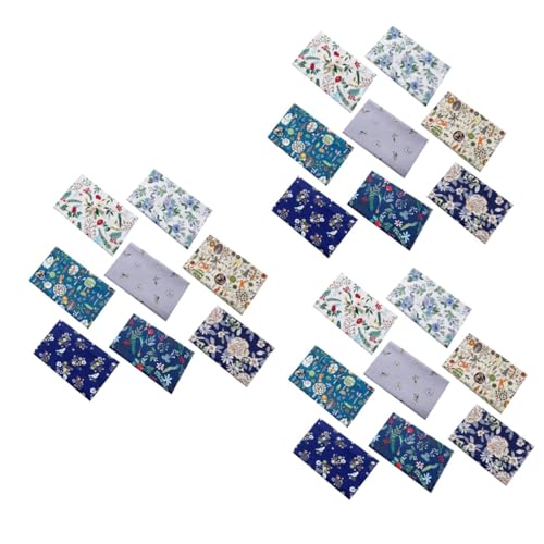 Cabilock 24 Stk -Baumwolltuch aus reiner Baumwolle quadratische Patchworkstoffe Stoff nähen kreativität kreativekraft Hawaii-Patchwork selber machen Hawaii-Patchwork-Stoff Drucken Blatt von Cabilock