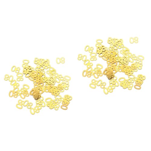 Cabilock 2400 Stück 80 Geburtstag Konfetti confetti konfetti bunt kopfrechnen Jahrestag Konfetti Goldglitzer 70 Ornament Party Konfetti Zahl Konfetti Anzahl schmücken Pailletten von Cabilock