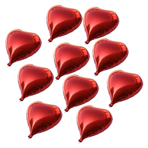 Cabilock Folienballons Herzform Rote Ballons Für Hochzeiten Valentinstag Und Geburtstagsfeiern + 1 Rolle 29m Ballonband Zur Dekoration von Cabilock