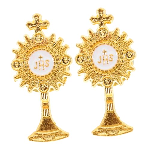 Cabilock 2Pcs Elegante Kreuzbroschen Stifte Für Frauen Kleine Metallknopf Pins Kleidung Kleidung Zubehör von Cabilock