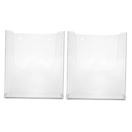 Cabilock 2Pcs Magazine Halter Wall Mount Clear Acryl Magazine Rack Organizer Ordner Buchhandlung Dateilagerregal Für Wartezimmer Wohnzimmer Büro Home Display von Cabilock