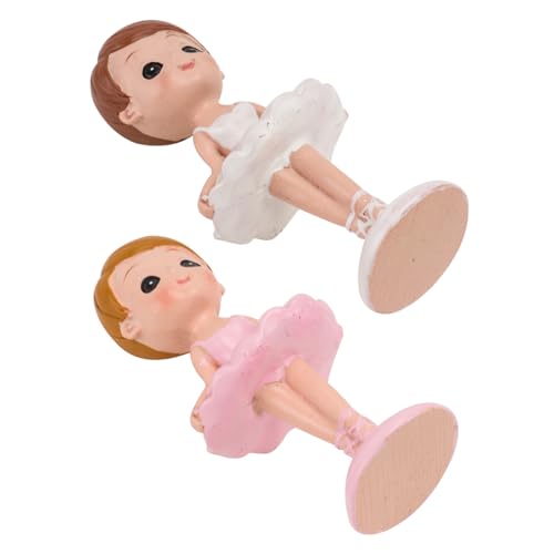 Cabilock 2St Ballerina-Mädchen Spielzeug für Kinder und Mädchen tanzendes Mädchen büro Dekoration Office Decoration Zuhause Ballett Mädchen Dekor Ballettmädchenverzierung Harz Weiß von Cabilock