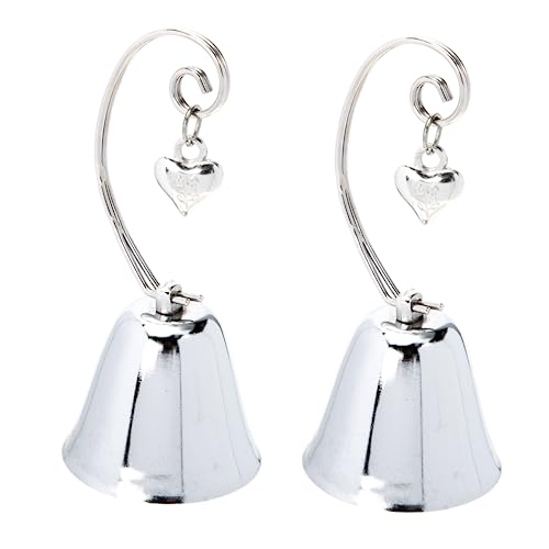 Cabilock 2St Klingelclip graceling gracy party dekoration weihnachtssdeko geburtstagdeko Tischnummern für die Hochzeit Tischkartenhalter Clips für Bürokarten Kartenclips Legierung Silver von Cabilock