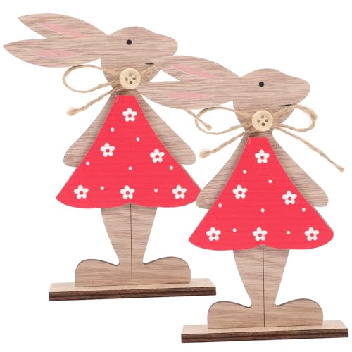 Cabilock Osterhase Tischdekoration Schild Ostern Wohndekoration Holz Ostern Bastelhase von Cabilock