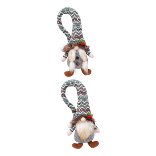 Cabilock 2St Weihnachtsdekoration Mini-Kleidung Geschenkpuppen Mini Möbel Cute Christmas Decor Puppenverzierung für Vorhang Puppe Vorhang Polyester Grey von Cabilock