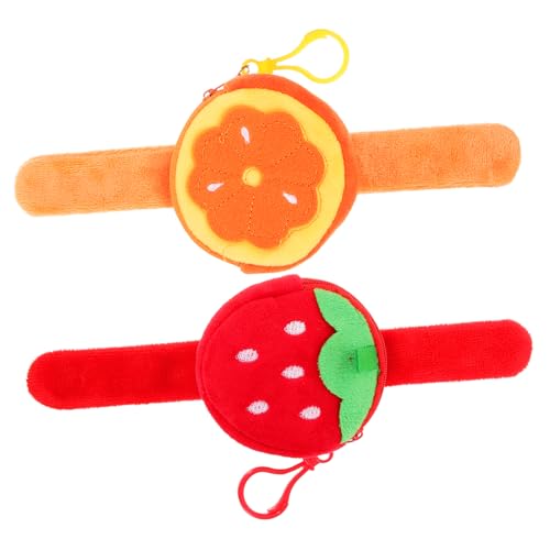 Cabilock 2St schöne Schlagbänder für glühen Halloween-Lichter Kinderarmband süße Slap-Armbänder DIY Bracelet Set DIY armbänder Set Slap-Armbänder mit Geldbörse Obst-Slap-Band Plüsch von Cabilock