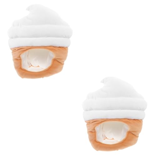 Cabilock 2st Eishut Partyhut-requisite Eiscreme-kopfschmuck-hut Eis Requisiten Eiskappen Eiscreme-kopfbedeckung Eiscremehut Für Leistung Kostüm-hut-stütze Eis Cosplay Hut Eis Kostüm Plüsch von Cabilock