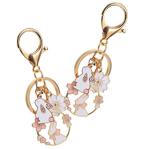 Cabilock 2er Set Japanischer Kirschblüten Schlüsselanhänger Hase Charm Für Taschen Und Autos üße Kawaii Schlüsselringe Für ädchen Und Frauen Ideal Als Für Anlässe von Cabilock