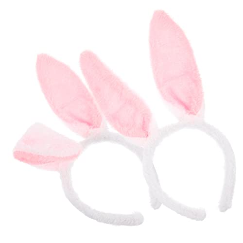 Cabilock 2st Hasenohr Stirnband Ostern Haarspange Weiße Hasenohren Für Haustiere Hasenohren Stirnband Mausohren-stirnbänder Kaninchen-cosplay-stütze Plüsch von Cabilock