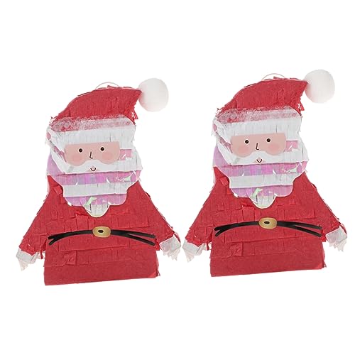 Cabilock 2st Santa Pinata Zwerge Weihnachtsbecher Mini-weihnachten Weihnachtsrequisite Mini-piñatas Masse Weihnachtsbaum Party-piñata Mini-weihnachtspiñatas Weihnachtsbänder Figuren Papier von Cabilock