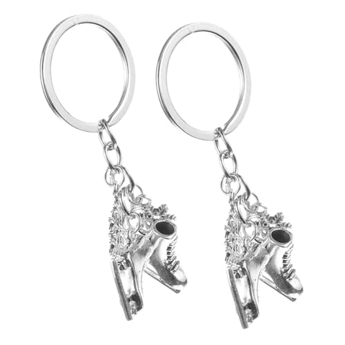 Cabilock 2st Schlittschuhe Schlittschuh Schlüsselanhänger Zarte Rollschuhanhänger Taschenanhänger Schlüsselaccessoires Für Damen Eiskunstlauf Schlüsselanhänger Silver Zinklegierung von Cabilock