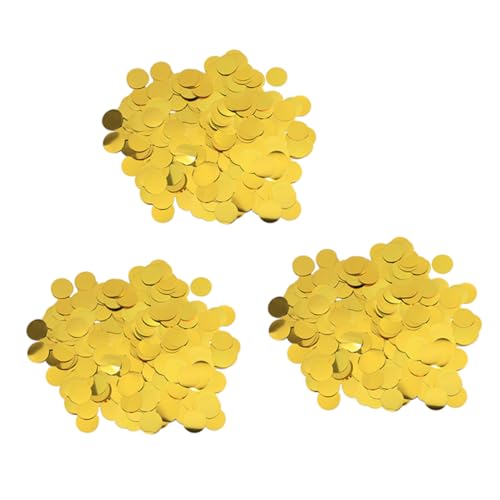 Cabilock 3 Goldene Glitzer Konfetti Luftballons Für Valentinstag Tisch Hochzeit Party Zubehör Goldene Pailletten Runde Luftballons Bunte Luftballons Dekor Kreis Punkte Hochzeits von Cabilock