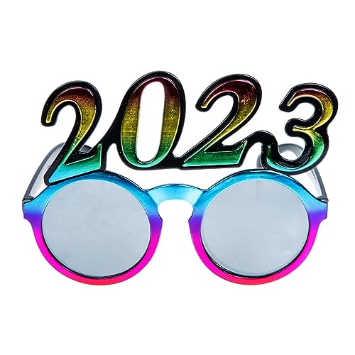 Cabilock 3 Paare 2023 Neujahrsbrille faschingsbrille karnevalsbrille Sonnenbrille Masse Brillenfassungen für das neue Jahr Gläser Dekor Partybrille kreative Brillen PC-Rahmen aus Kunststoff von Cabilock