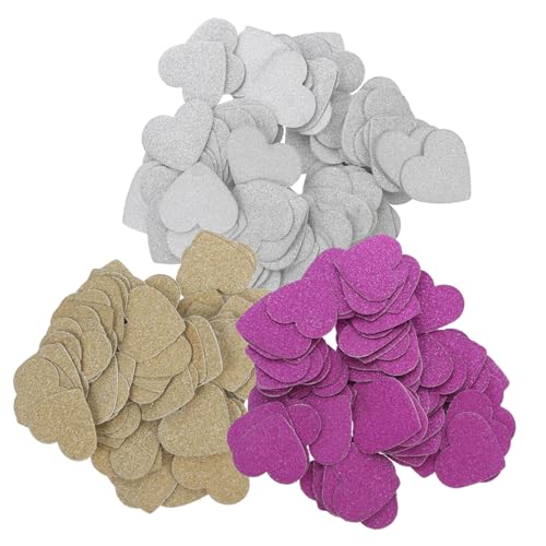 Cabilock 3 Packungen Liebe Konfetti-streusel Für Den Tisch Herz Hochzeitstischdekoration Festivaldekoration Party Tisch Konfetti Dekoration Tischkonfetti Stück Papier von Cabilock